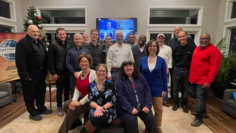 December 2023 Group photo of Bethlehem Toastmasters' members